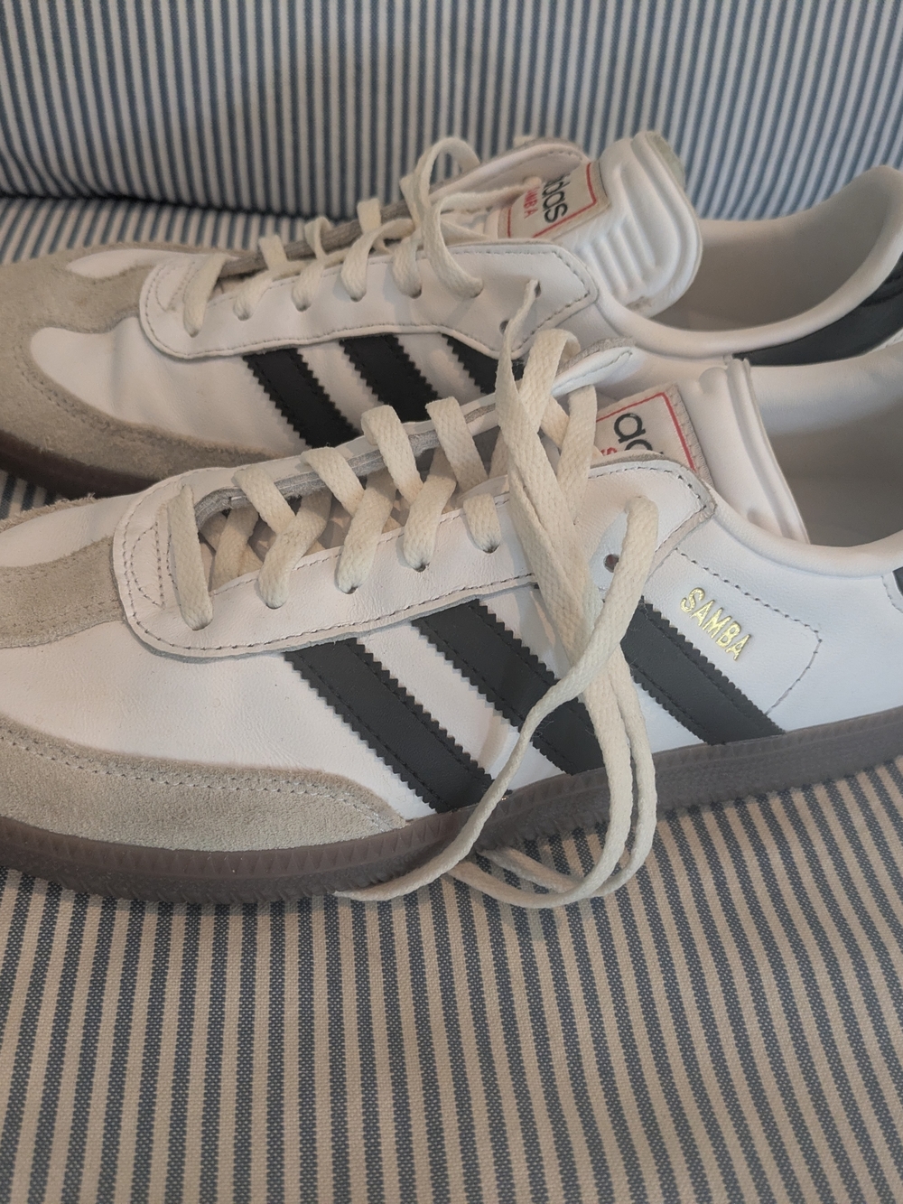 adidas Samba White with Black Stripes